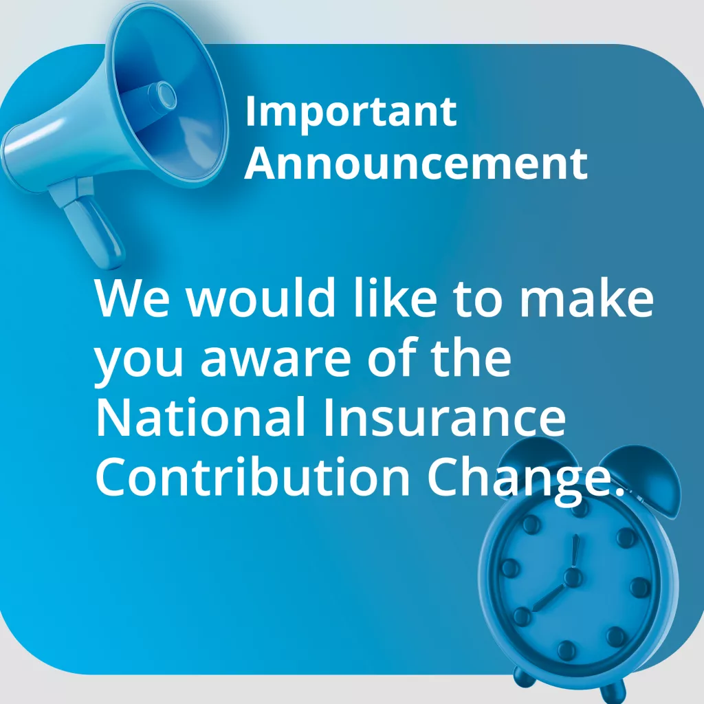 Important announcement on national insurance changes